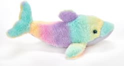 Ombre Rainbow Dolphin Soft Toy | Colourful Plush Dolphin for Kids | Huggable Gift