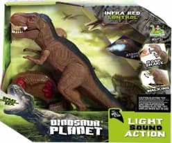 Infrared Remote Control Walking Dinosaur Toy with Spray, Light & Sound | RC T-Rex for Kids | Pack of 1 Pc