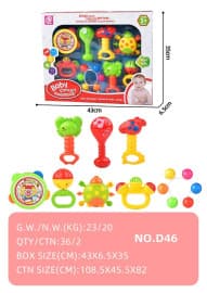 Baby Rattle Gift Set 8 Pcs | Colorful Newborn Rattle & Teether Toys in Gift Box | Pack of 1 Set