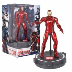 Iron Man Mark 46 Civil War 1:10 Scale 18 cm Action Figure | LED Light-Up Display Base