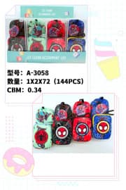 Superhero Spider Theme Pencil Pouch With Zip | Cute Cartoon Stationery Bag For School Kids | Color As Per Stock