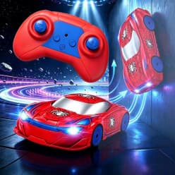 Spiderman Stunt Wall Climbing RC Car With LED Lights | 3 Modes 2.4GHz Remote Control Car | Drives On Walls, Floors & Ceilings | Ages 6+