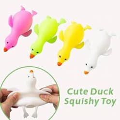 Squishy Duck Toy | Soft Squeeze Stress Relief Fidget Toy for Kids | Pack of 3 Pcs