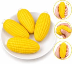 Corn Squishy Toy | Soft Squeeze Stress Relief Fidget Toy for Kids | Pack of 3 Pcs