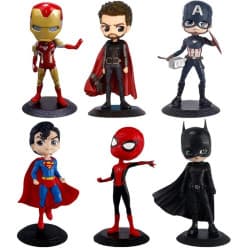 Any 2 Surprise Box | Superhero Style Chibi Figures 15 cm | Collectible Action Figures | Ironman, SuperMan, SpiderMan, Thor, Batman