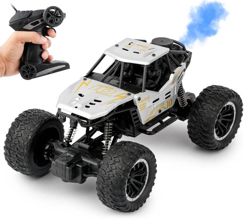 Remote Control 1:18 Metal Climbing Cross Country Car with Mist Smoke Spray 2WD  (Multicolor)