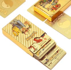 Waterproof 55pcs Pokemon Gold Card Box V Series Vmax Gx Playing (Multicolor)