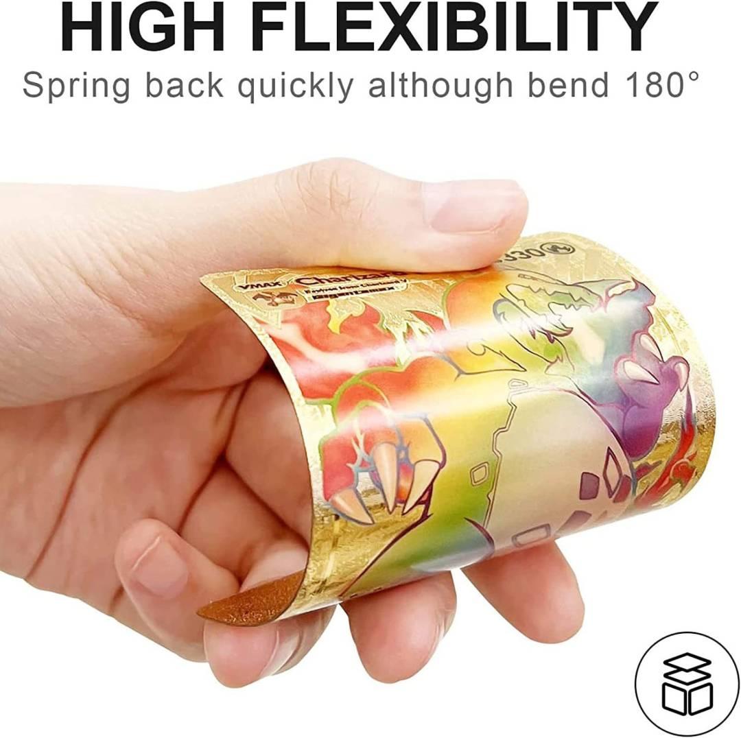 Waterproof 55pcs Pokemon Gold Card Box V Series Vmax Gx Playing  (Multicolor)