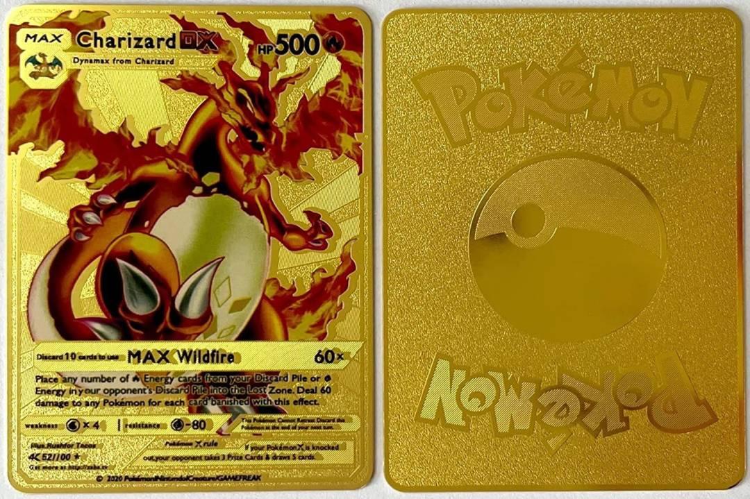 Waterproof 55pcs Pokemon Gold Card Box V Series Vmax Gx Playing  (Multicolor)
