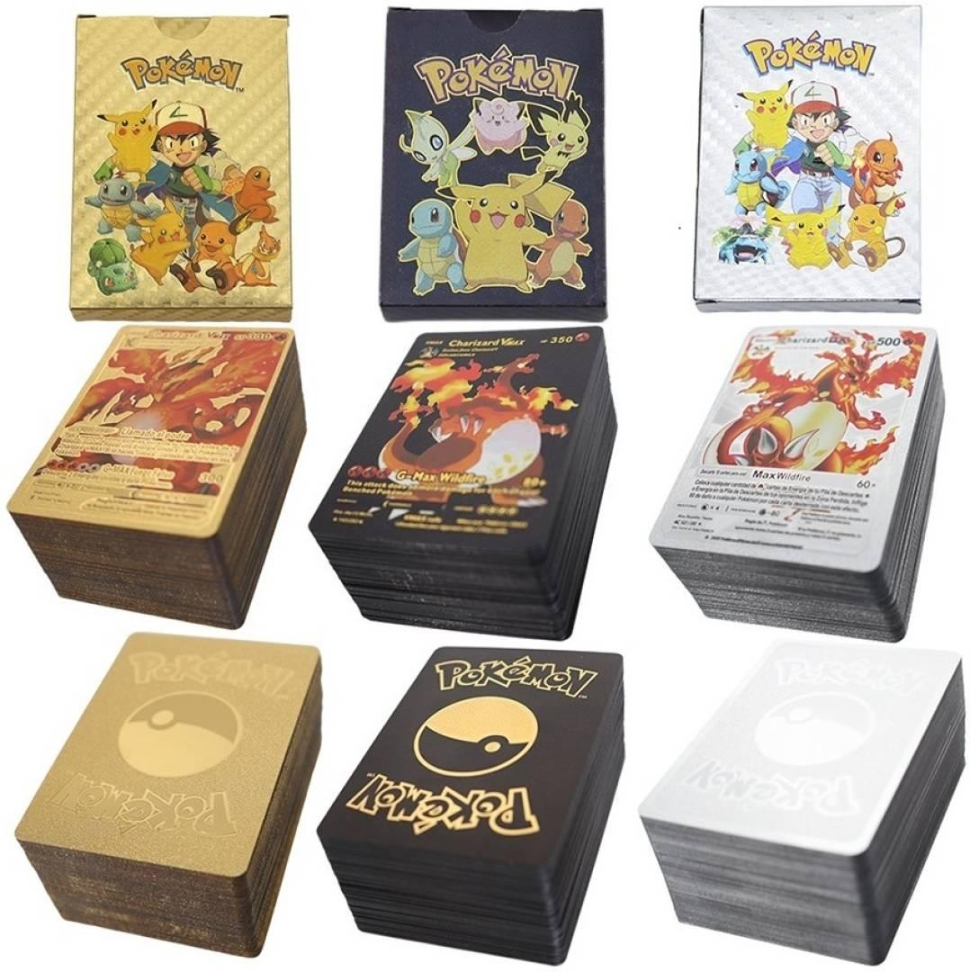 Pokemon Playing 55 Gold, 55 Silver & 55 Black Cards All Rare Series Set Of 165  (Multicolor)