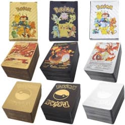 Pokemon Playing 55 Gold, 55 Silver & 55 Black Cards All Rare Series Set Of 165 (Multicolor)