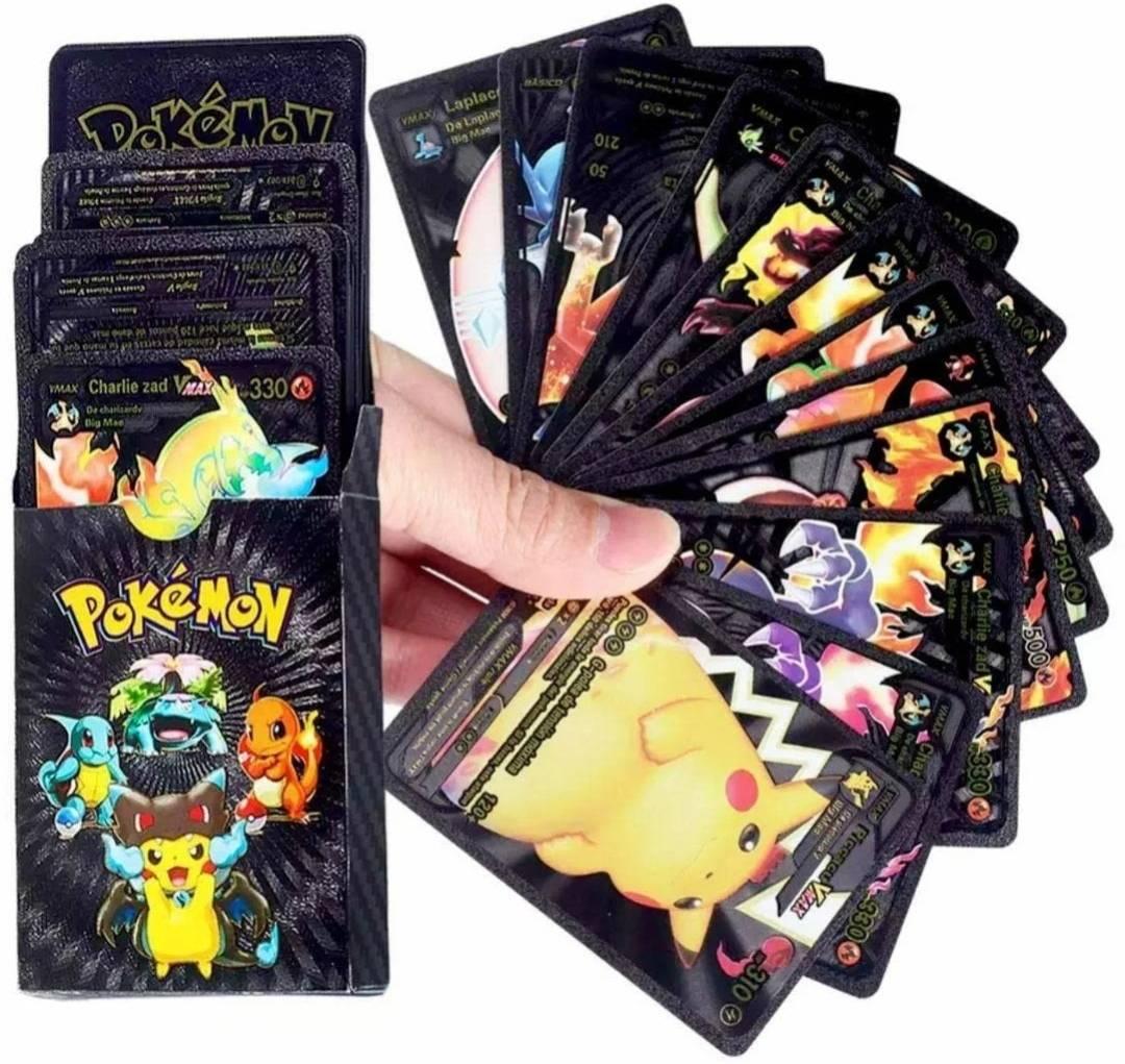 Pokemon Playing 55 Gold, 55 Silver & 55 Black Cards All Rare Series Set Of 165  (Multicolor)