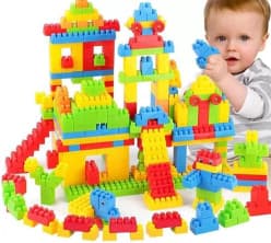 100+Pcs DIY Building Block Puzzle Educational Learning Toy (Multicolor)