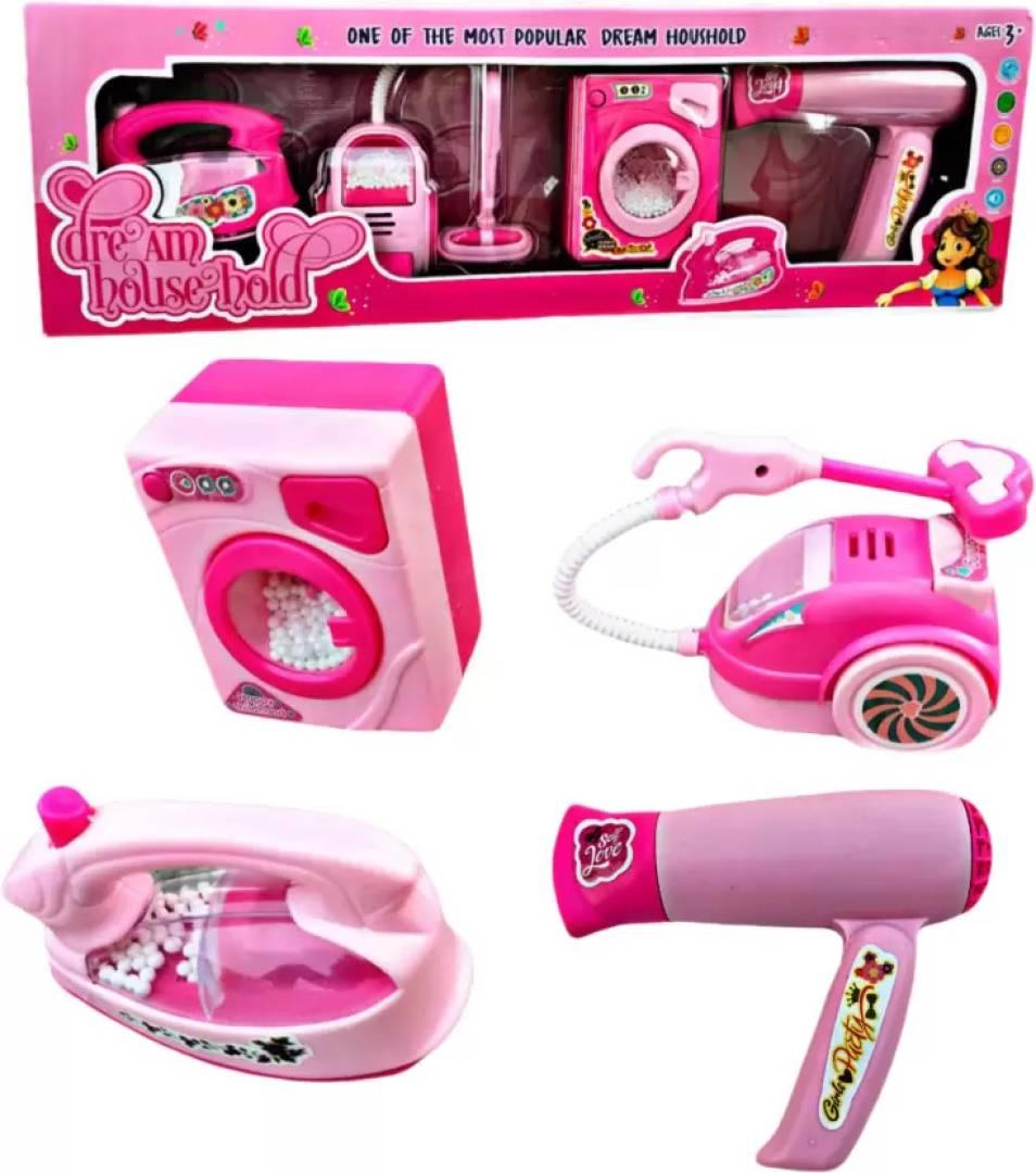 Battery Operated Household Pretend Play Set Appliances Accessories With Music