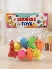 Kidoyz Soft Vinyl Animal Squeeze Toys (8-Piece Pack & 24-Pack Bulk Box)