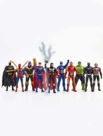 Kidoyz Premium 10-Piece Superhero Action Figure Collector Set for Kids (Ages 3+) β Superhero Toys Playset for Boys & Girls, Birthday Gift & Desk Display