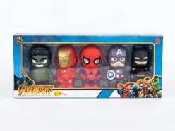 KIDOYZ 5-Piece Superhero Mini Action Figure Set for Kids β Chibi Style Hero Collectible Playset for Boys & Girls (Age 3+)