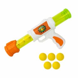 Blasti Gun Blaster Toy Gun for Kids | Air Pressure Shooting Ball Gun | 5 Soft Balls Included | Ages 3+