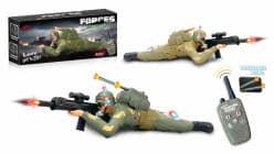 Kiodyz RC Military Soldier Toy | 2.4GHz Remote Control | Mist Spray, LED Lights & Sound Effects | Rechargeable Interactive Toy