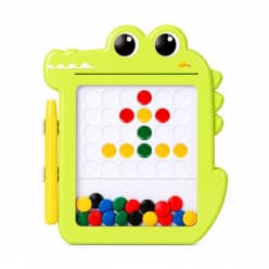 Kidoyz Magnetic Drawing Pad for Kids with Stylus Pen | Reusable Magnetic Doodle Board | Educational Writing & Learning Toy for Boys & Girls Age 2-5 Years | Birthday & Return Gift (Crocodile Board)