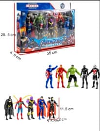 KIDOYZ Avengers Superhero Action Figure Set 10-in-1 | 11cm Collectible Hero Figures | Mini Superhero Toy Set for Kids Ages 3+
