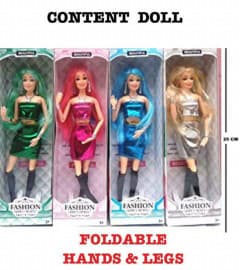 4 Pcs Girls Look Durable Fashion Doll Beautiful Doll Toy Set with Movable Joints and Other Ornaments for Girls | Baby Kids Dream House Adventures (Pack of 4)