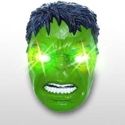 KIDOYZ Hulk Mask for Kids With Light| Superhero Character Mask | Pretend Play Costume Accessory for Boys & Girls Ages 3+