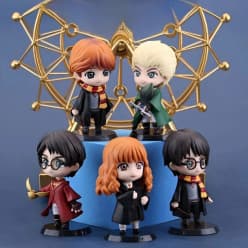 Harry Potter Action Figure Set of 5 | Posable Collectible Wizard Characters | Harry, Hermione, Ron & More | Birthday Gift for Kids, Boys & Girls | Ages 6+