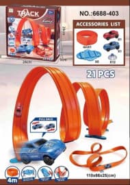 Flexible Race Track Ramp Set for Kids | Bendable DIY Car Track with Suction Cups | Compatible with Hot Wheels & 1/64 Diecast Cars | Birthday Gift for Boys & Girls | Ages 3–8