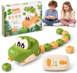 Kidoyz Magnetic Remote Control Greedy Snake Game Toy | RC Snake with Magnetic Segments | Eating & Chasing Multiplayer Competitive Game | Sound Effects | Gift for Boys & Girls | Ages 4+