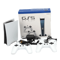 GS5 Retro Game Console Stick | 2000+ Classic Games | Dual 2.4G Wireless Controllers | 4K HDMI | Plug & Play TV Video Game System | 2 Player | Gift for Kids & Adults