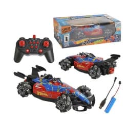 Spiderman Remote Control Smoke-Spraying Stunt Car – A Masterpiece of Speed and 360-Degree Spinning