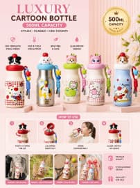Stainless Steel Water Bottle for Kids | 500 ml | Color as per Stock dispatched | Pack of 1 Pc