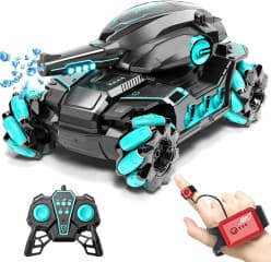 RC Tank Kids Military Toys Water Shots 4WD Hobby RC Cars for Adults & Children, 1:12 Scale 3000mAh Rechargeable Battery 4x4 Monster Truck, Nerf Tank Cool Toy Gift for Boys & Girls