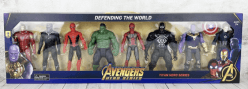 Avenger 8 Pcs Superhero Action Figure Set | Spider-Man, Iron Man, Hulk, Captain America, Thor, Thanos, Black Panther & More | Collectible Gift for Boys & Girls | Ages 3+
