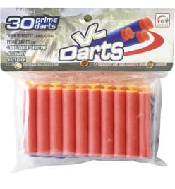Kidoyz V-Darts Soft Foam Dart Refill Pack | 30 Pcs Foam Darts for Toy Foam Dart Blasters | Color As Per Stock